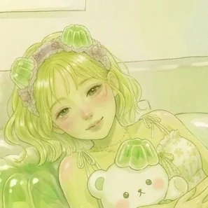 cheerful lime Jello 
