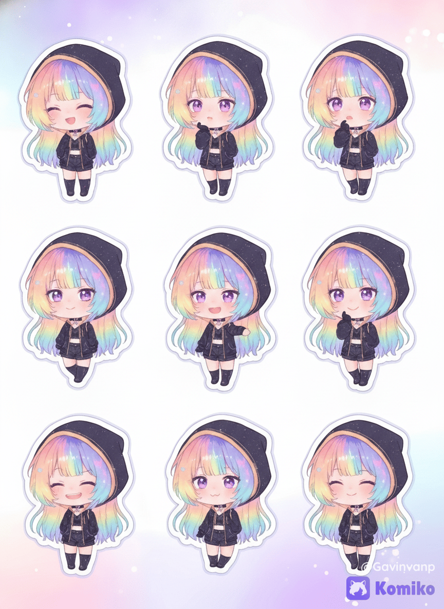 chibi chromie pixel stickers <3