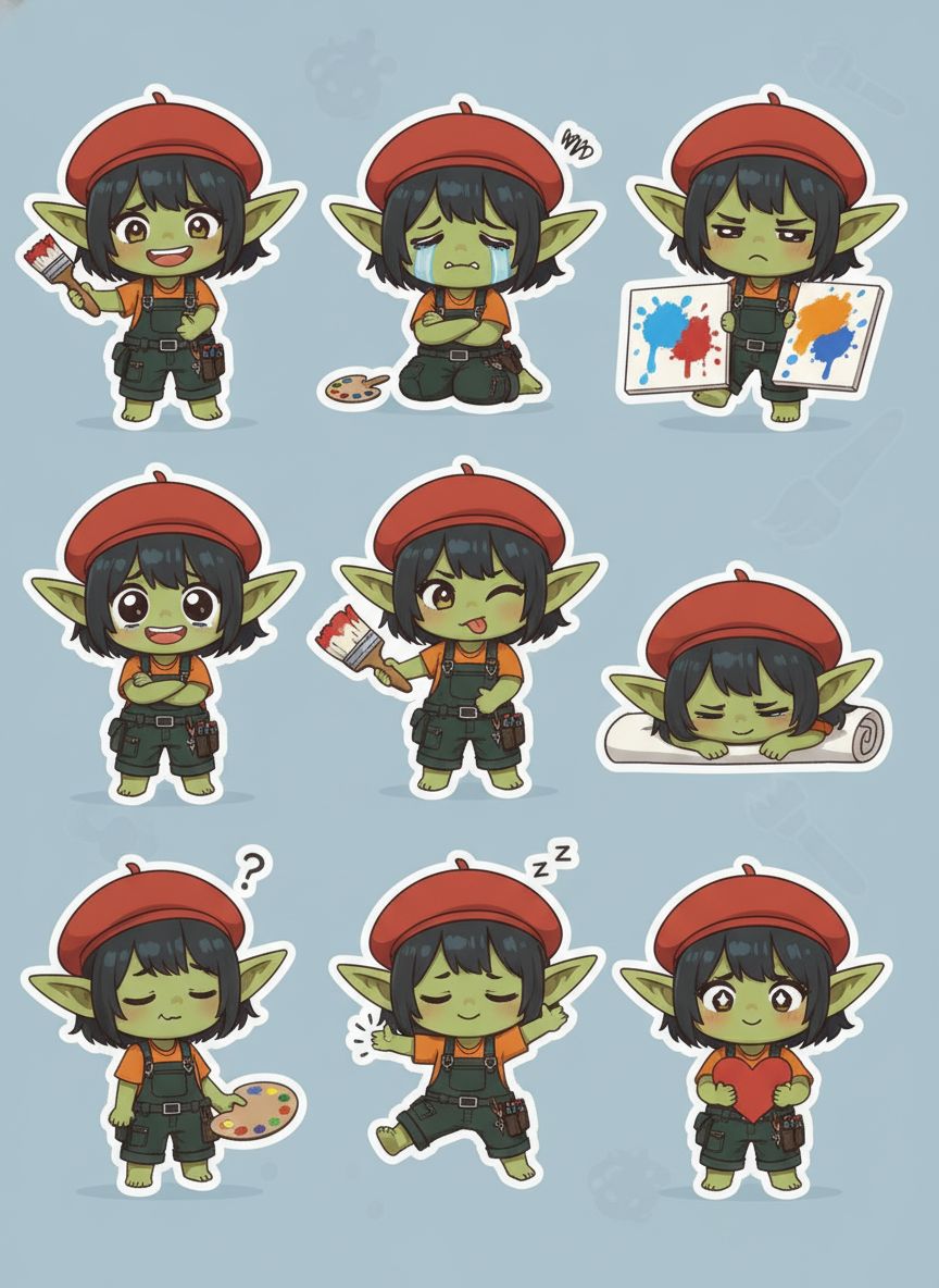 Babathu in stickers