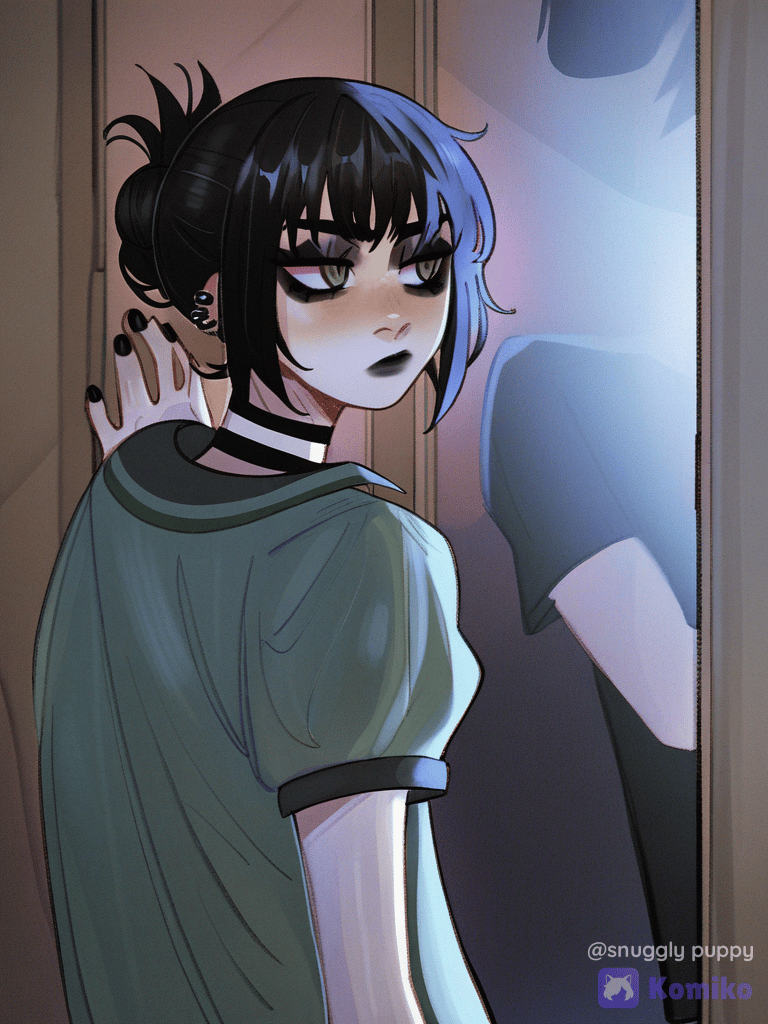 Komiko's Moody Hallway Moment 🖤