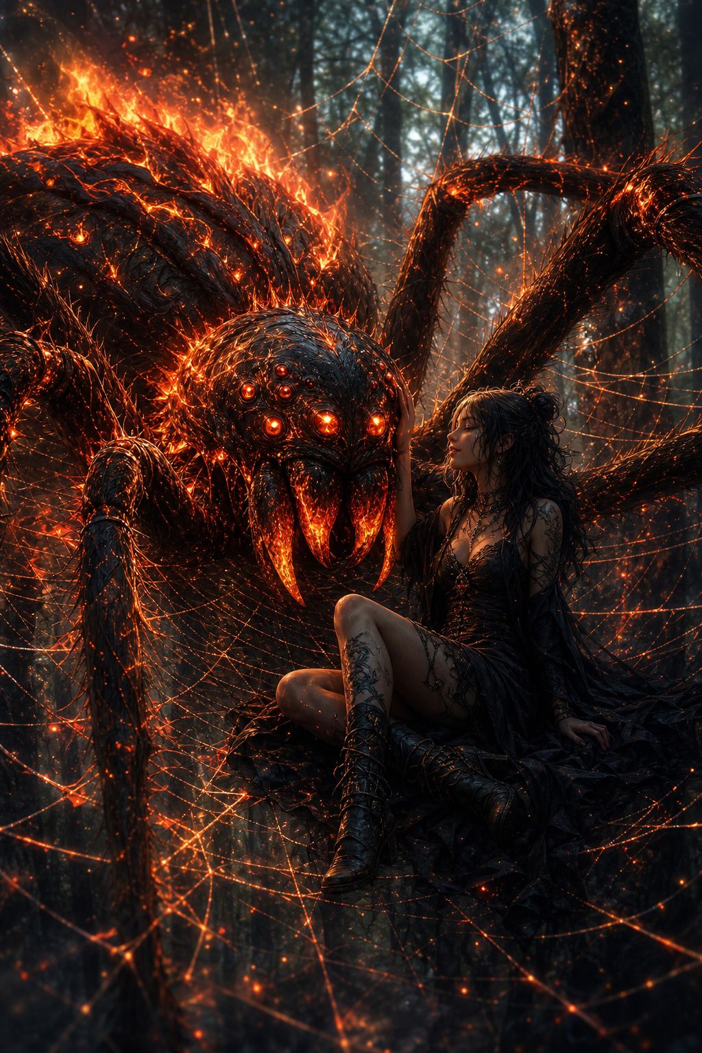 A witch and her spider