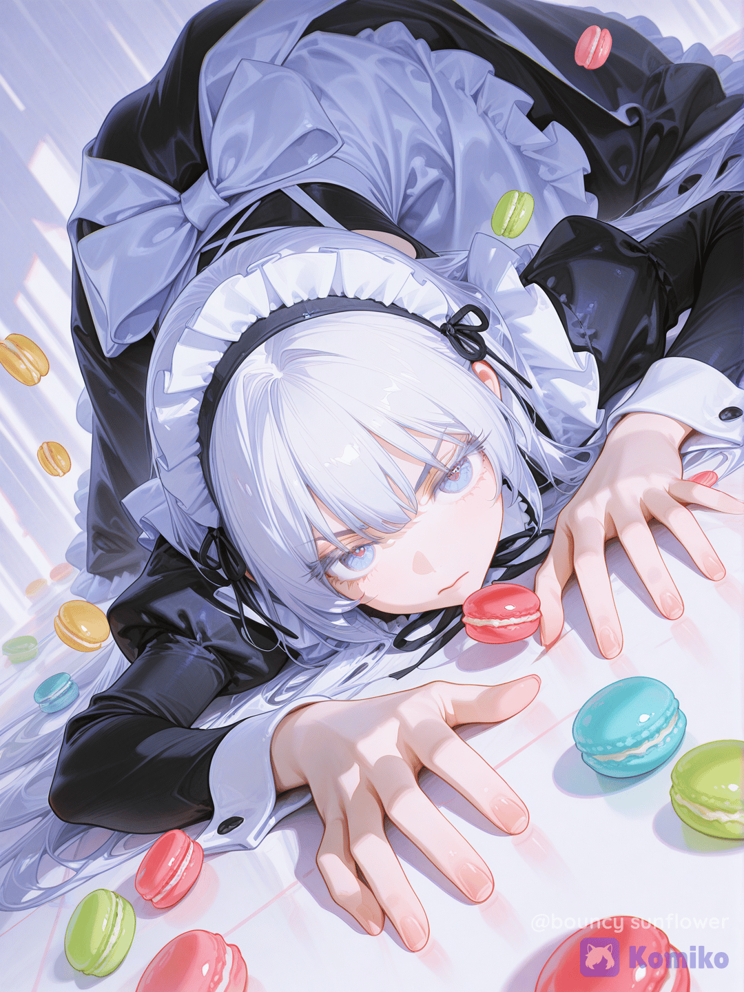 eating macarrons