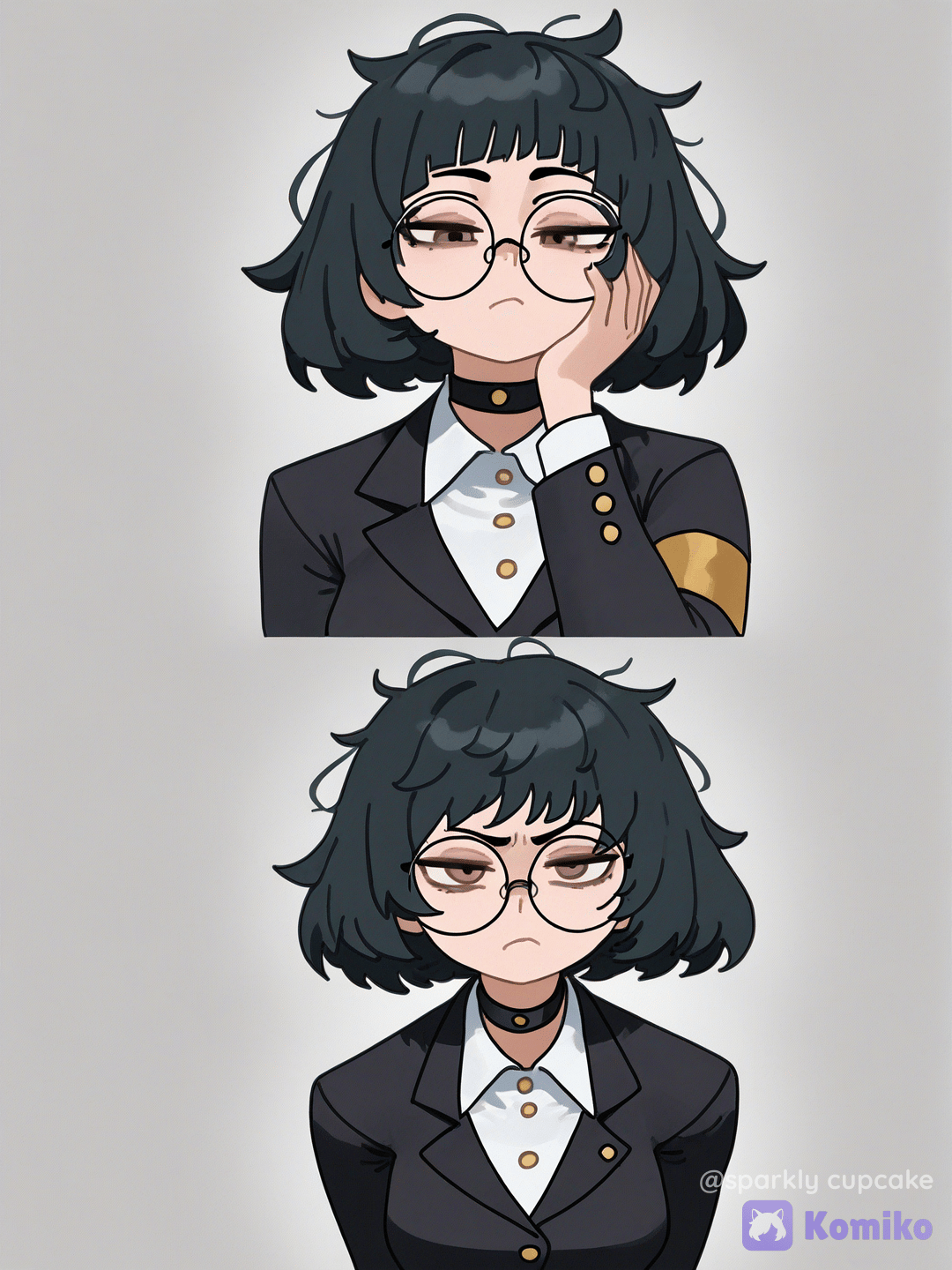 @Okarun_(Dandadan),versão,feminina, [thick-line-pop-style], 3d, pixel art,