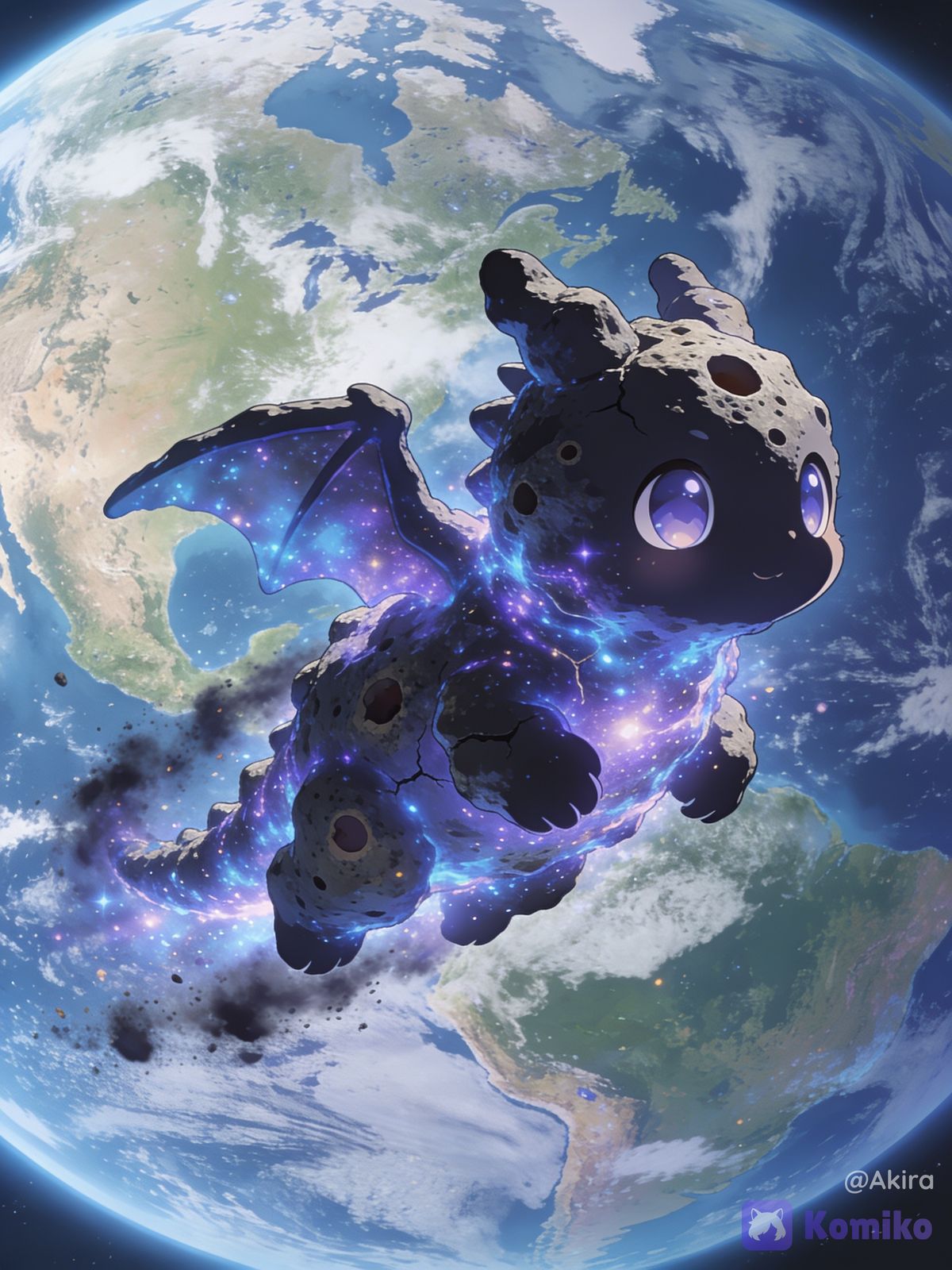 Cute Dragon 🪨☄️🌌 (Asteroid)
