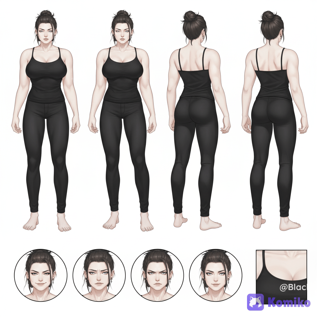 My OC Turnaround Sheet 💪✨
