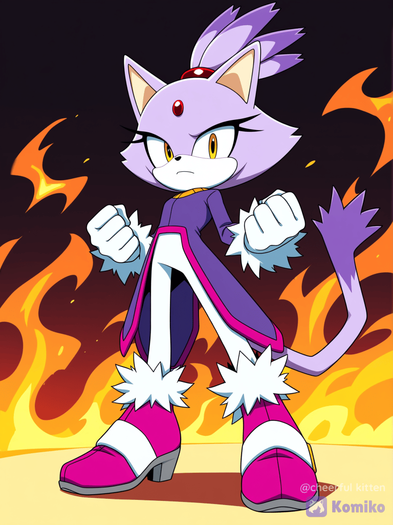 Blaze preparandose para entrarle a los trancazos