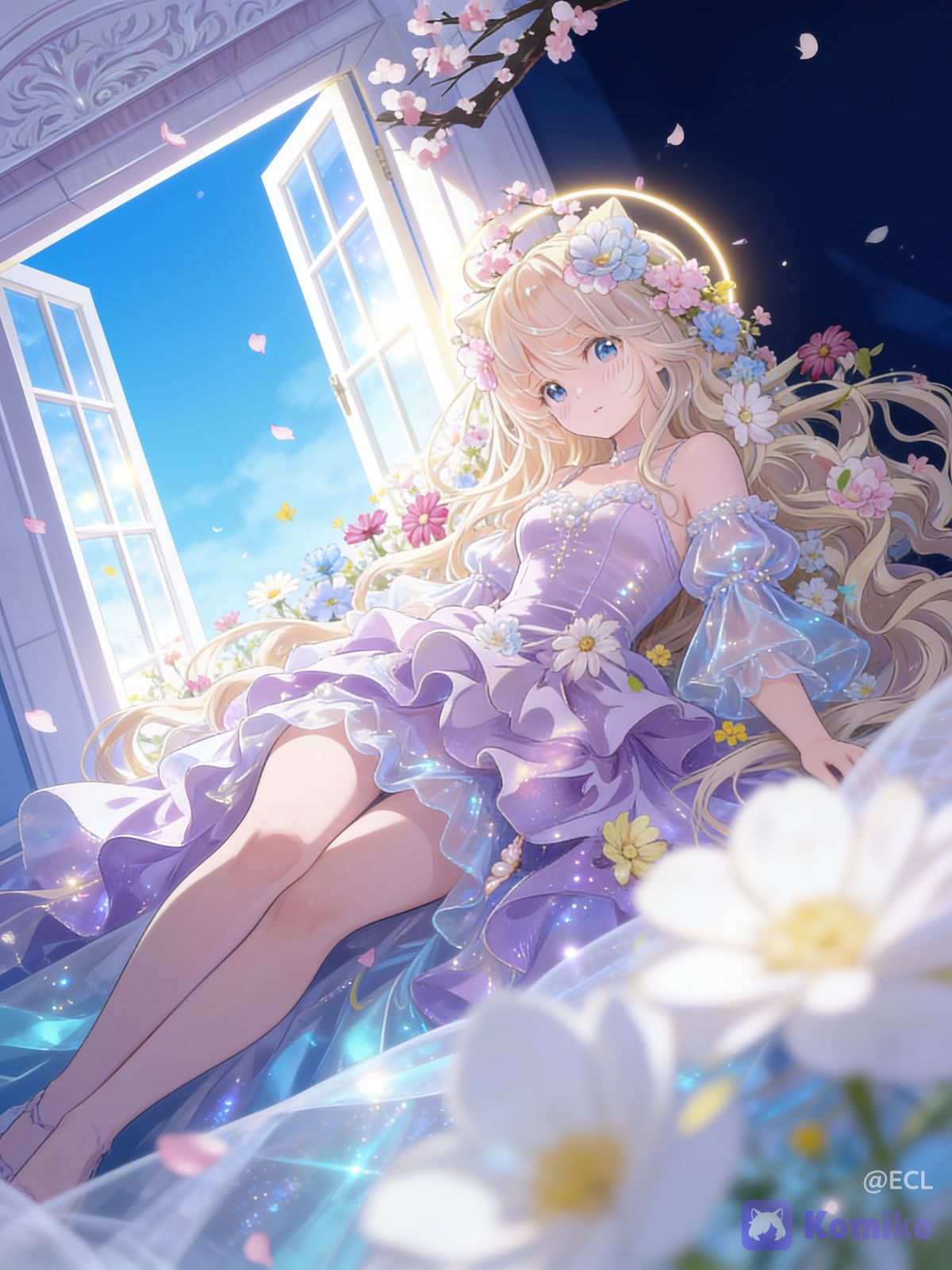 🌸 “Where Dreams Bloom in Starlight”