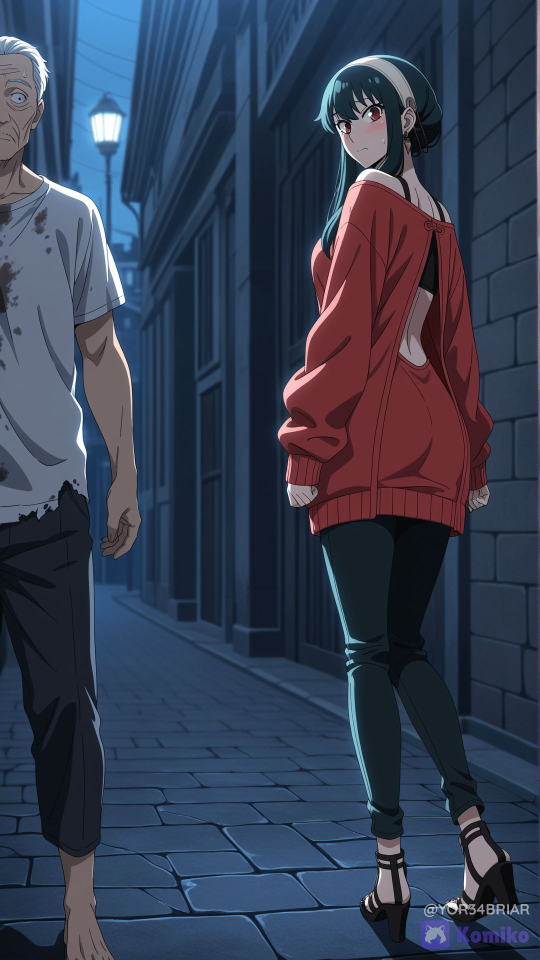 Yor walks down a dark alley...