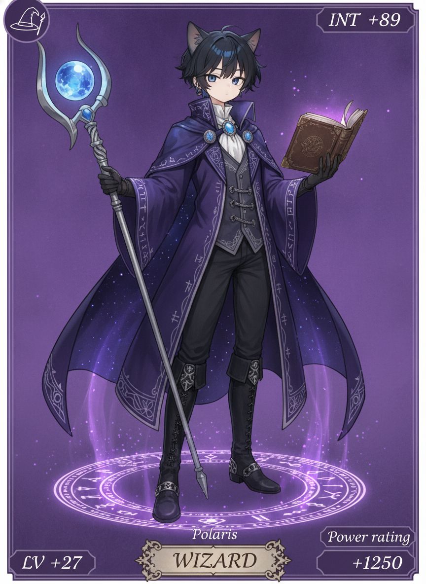 Polaris looks so cute as a wizard, don't they?