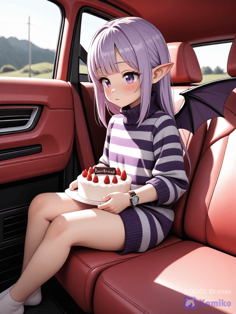 elle vas donner le gâteau d'aniversser