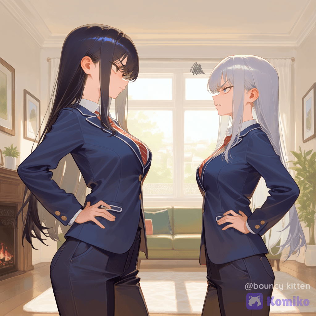 Two irritated young women