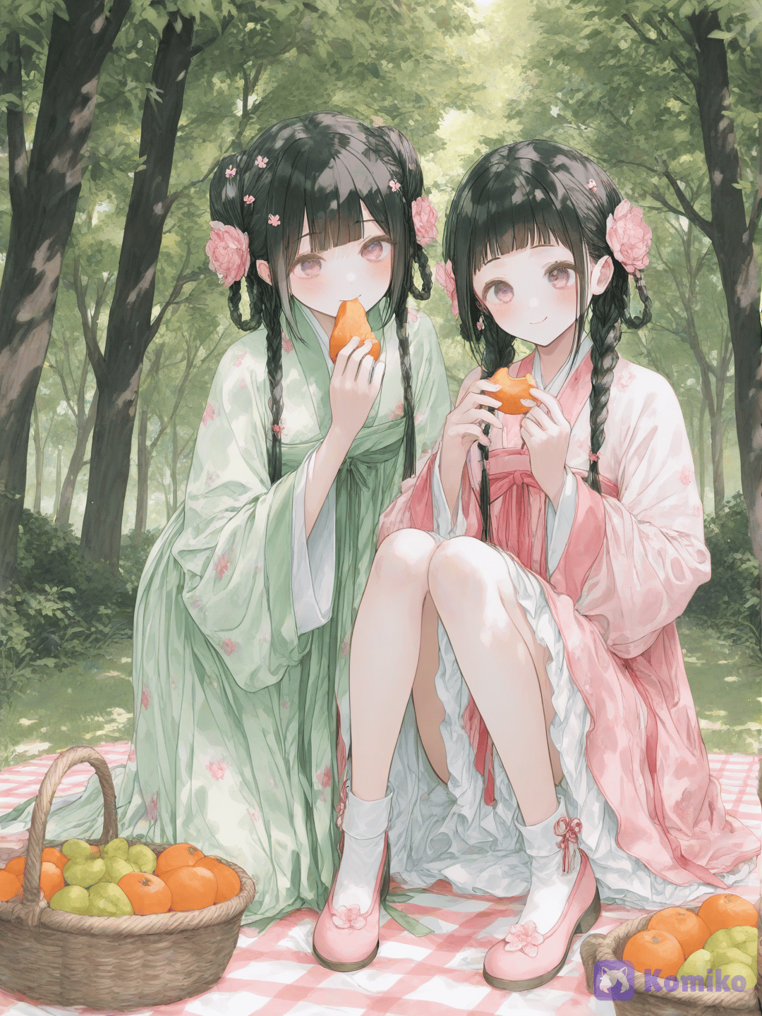 delicious picnic with friend
