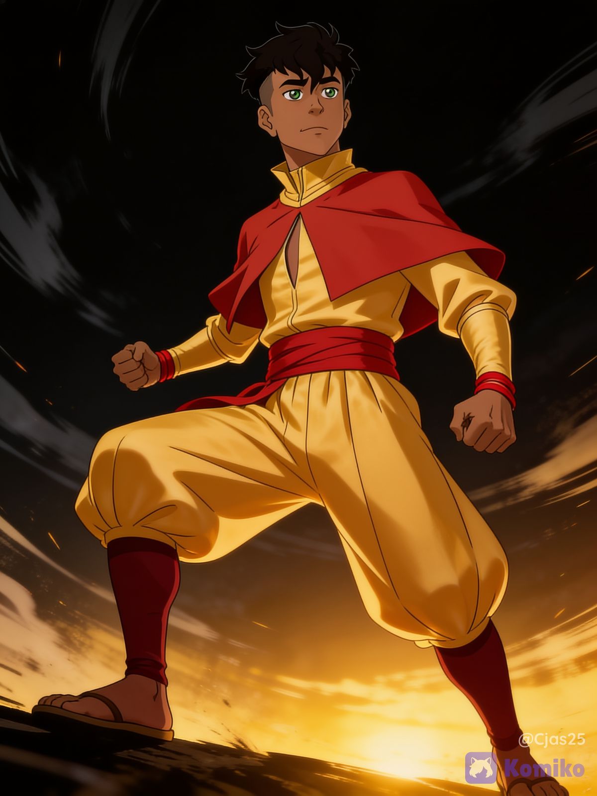 Kai in his Air Nomad Robe