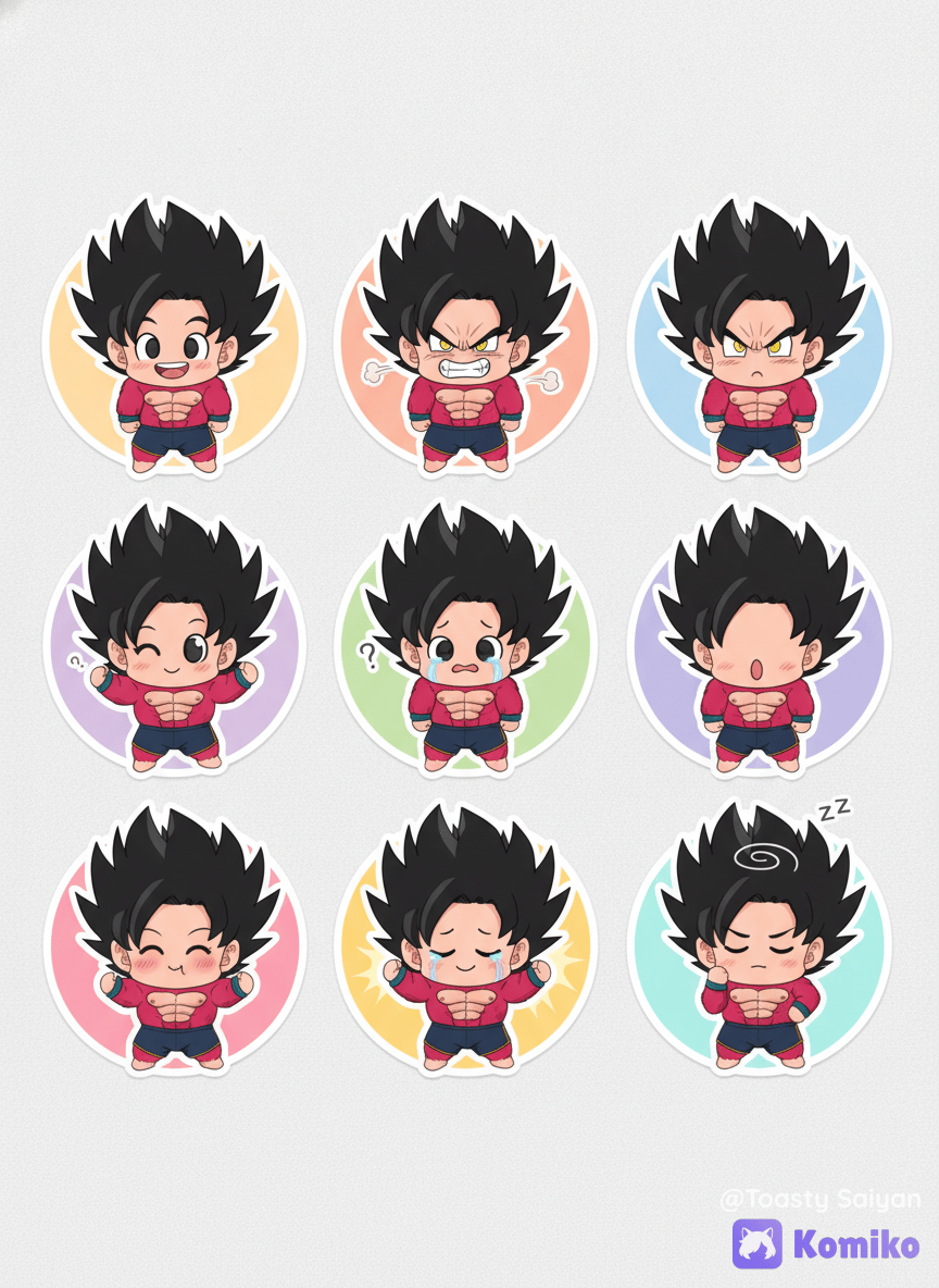 Chibi Sticker SSJ4 Goku