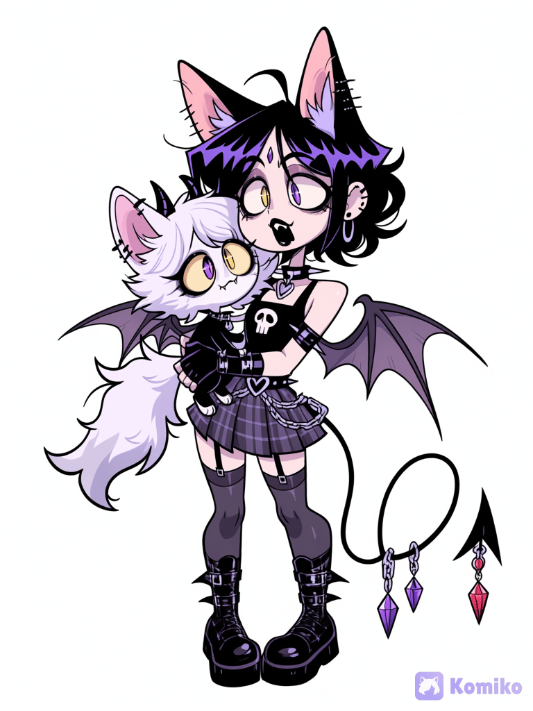 Cuddling with a fluffy monster🖤🐾