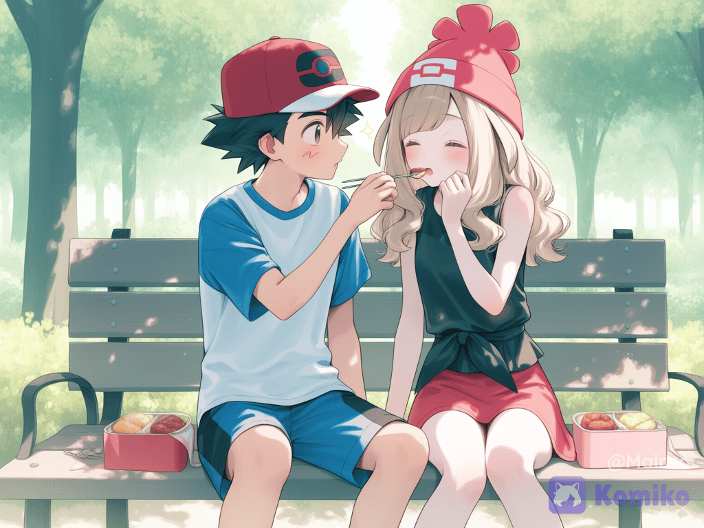 ash and selena at the park
