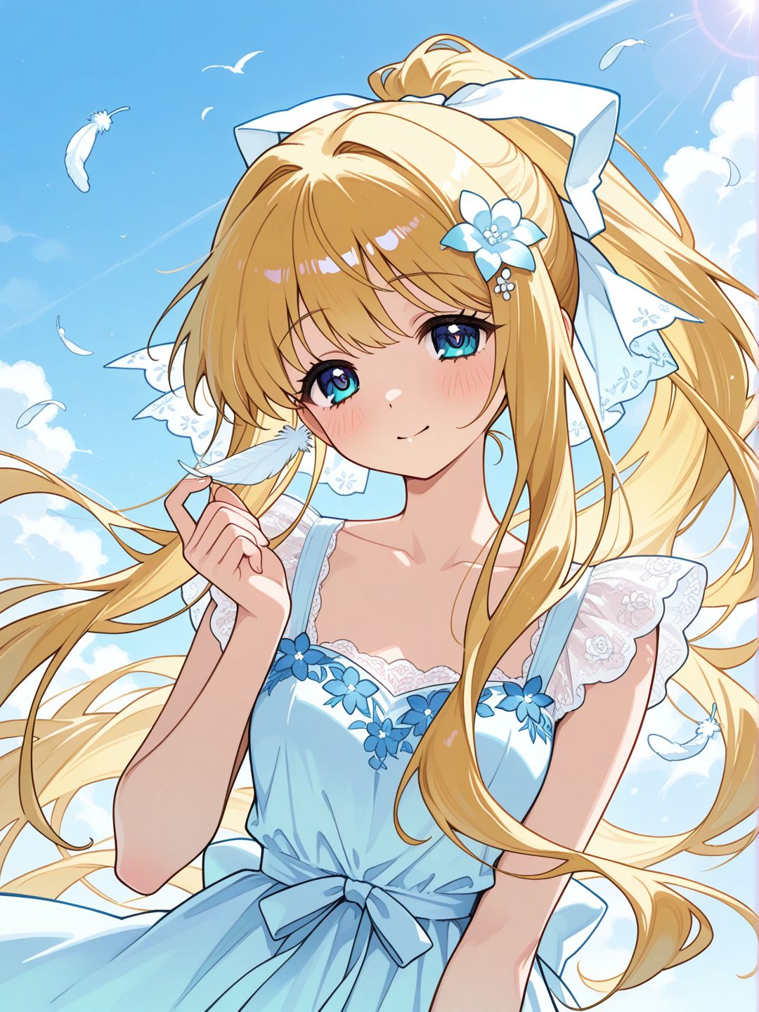 A Feather Carried by the Summer Breeze