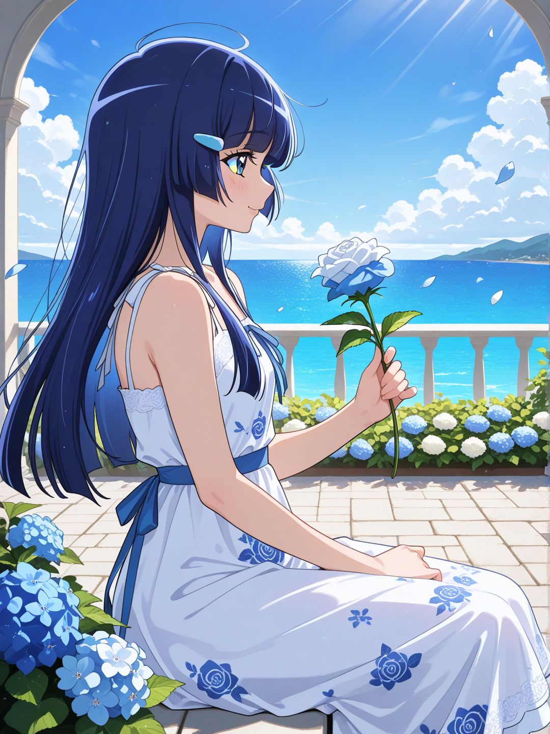 A Blue Rose by the Sea — Aoki Reika 💙🌊