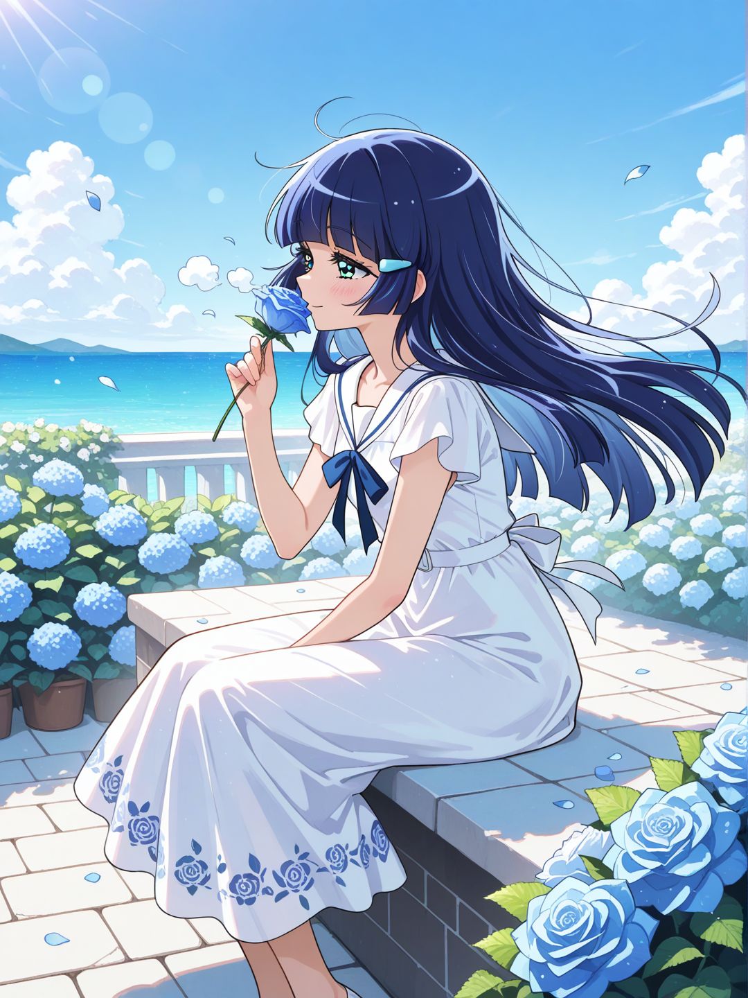 A Blue Rose by the Sea — Aoki Reika 💙🌊