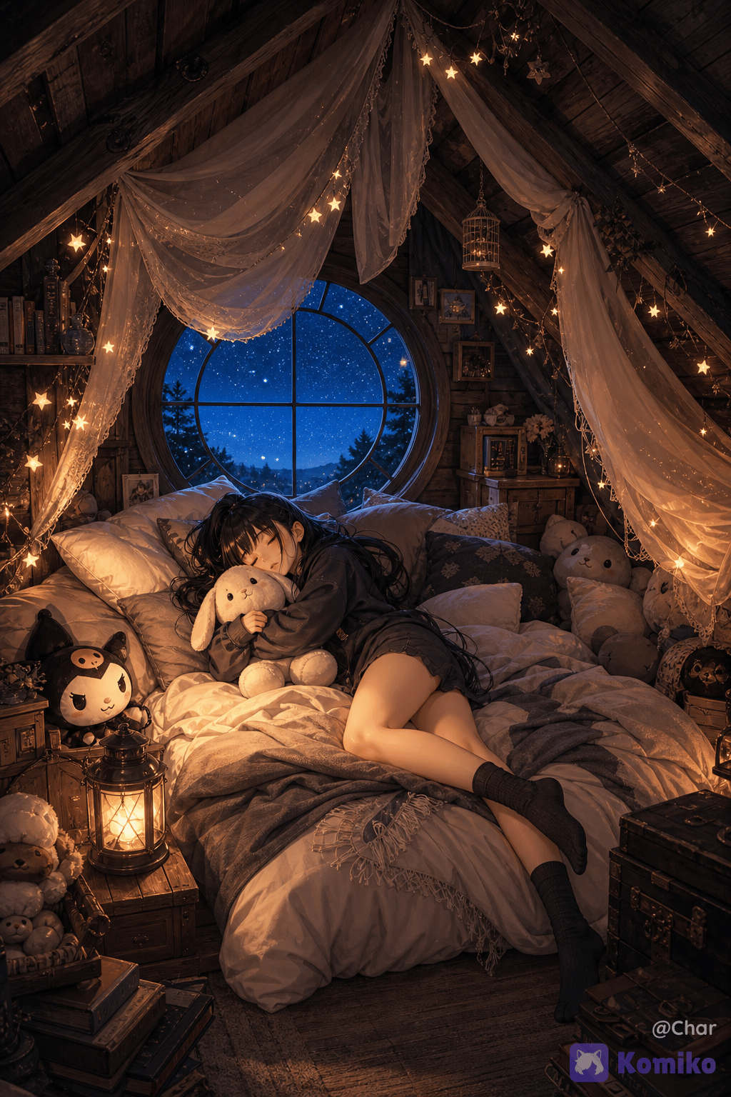 🌙 “A quiet night, a cozy place to rest, and sweet dreams to carry me away.” ✨🧸