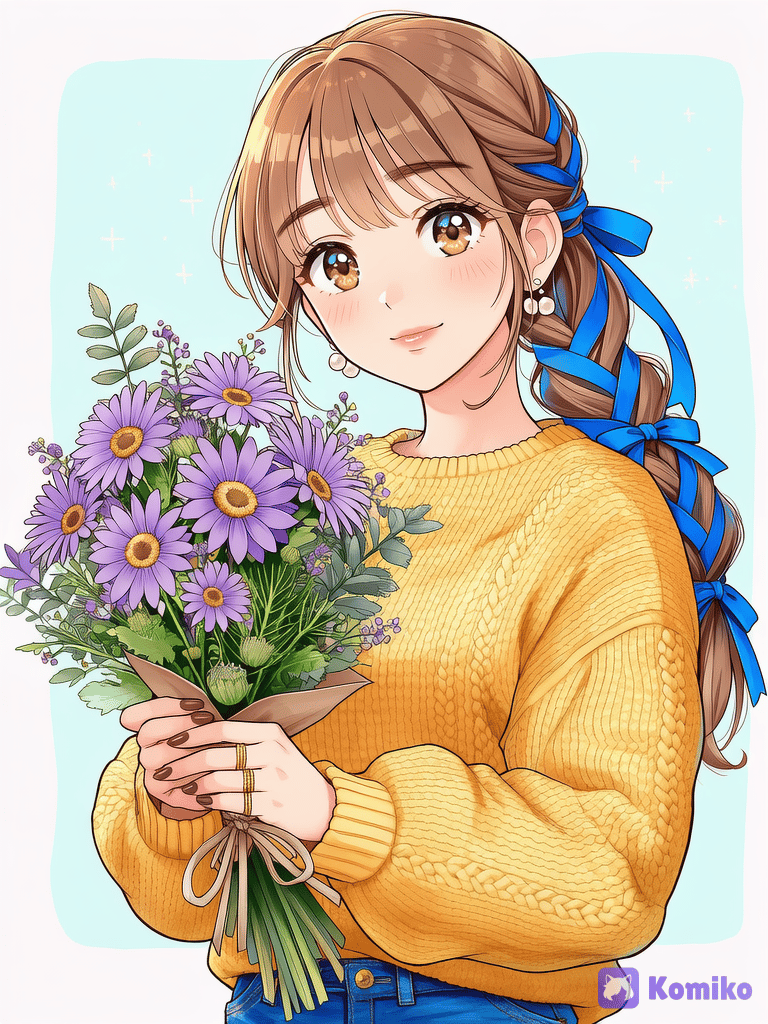 Purple Aster Bouquet  🙆‍♀️