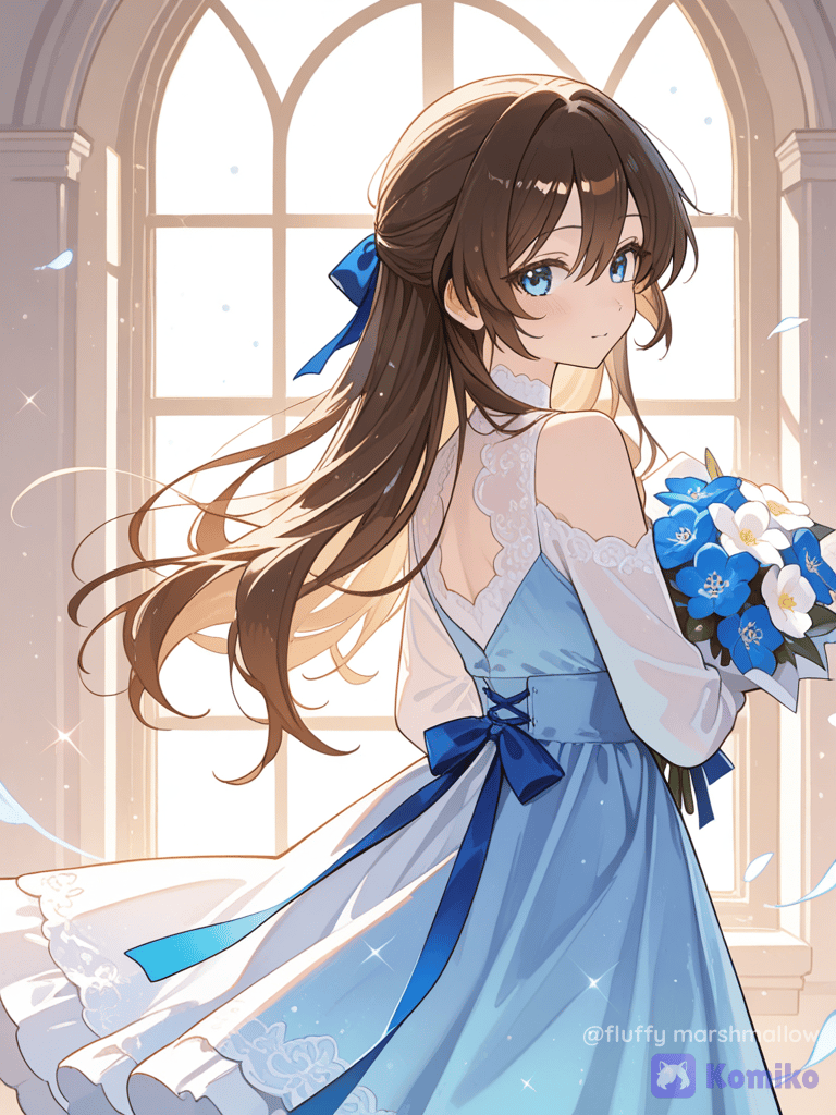 Blue Dress Backlit Glow 💙✨