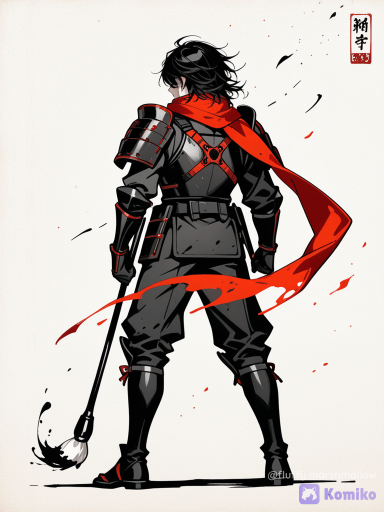 Crimson Scarf Samurai 🖤