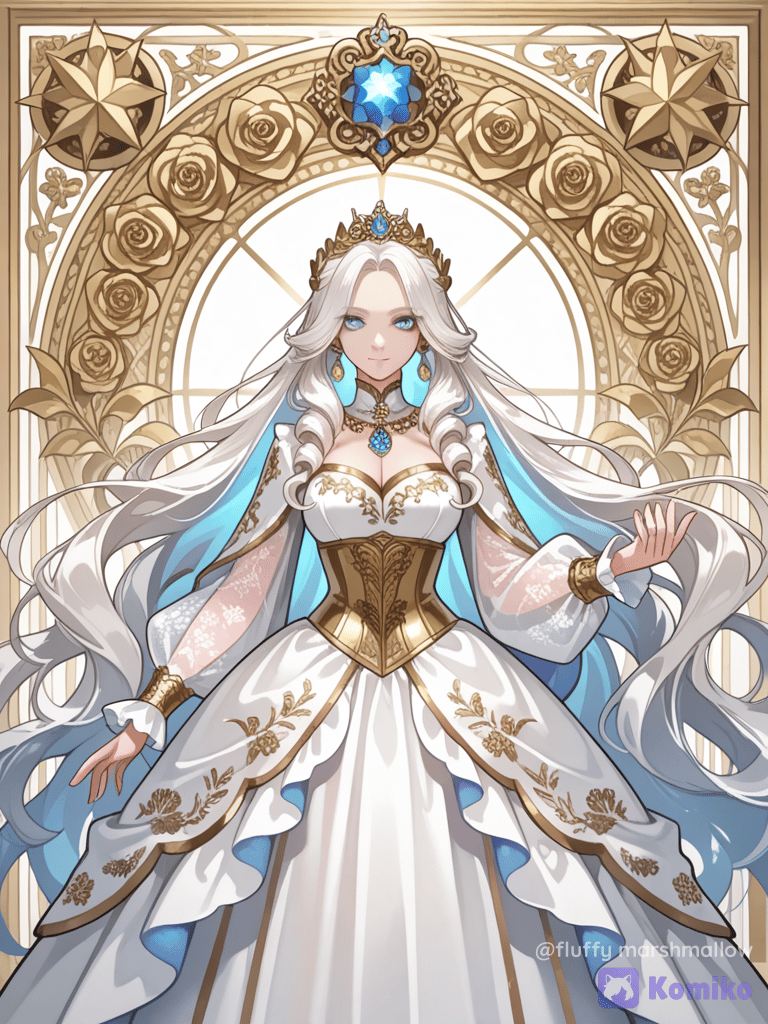 Snow Princess in Rose Frame ❄️🌹