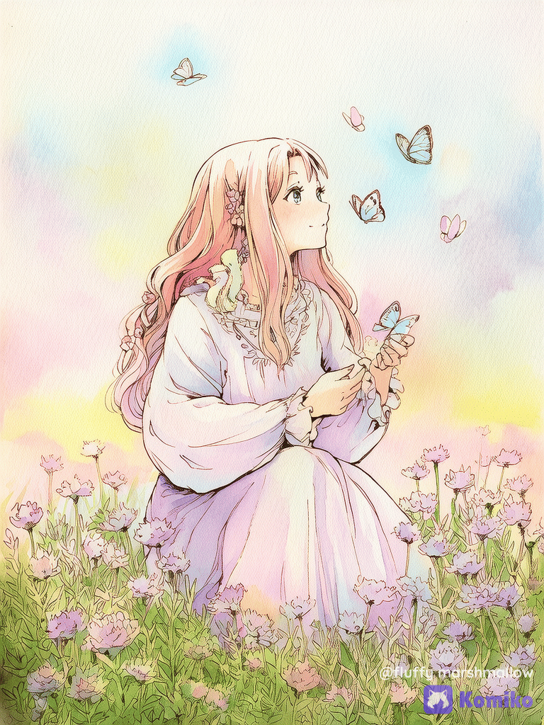 butterflies & blooms in pastel dreams 🦋🌸