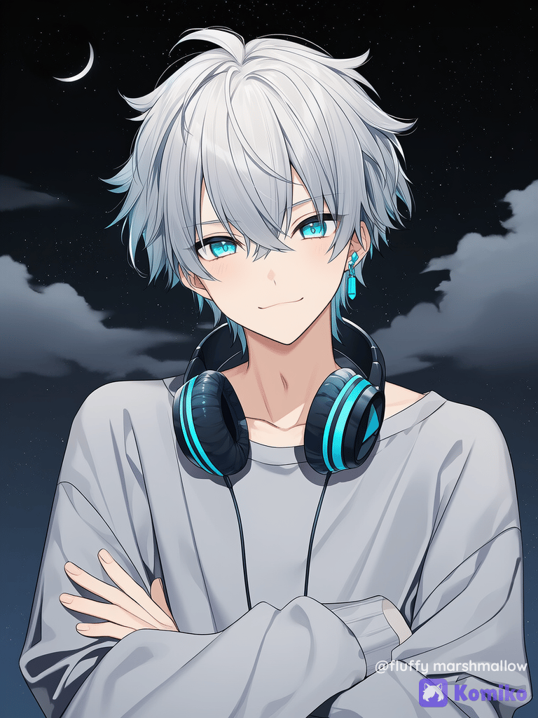 Moonlit Silver Hair Vibes 🌙💙