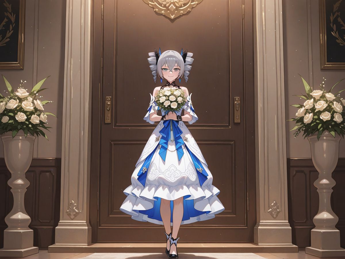 Bronya com flores