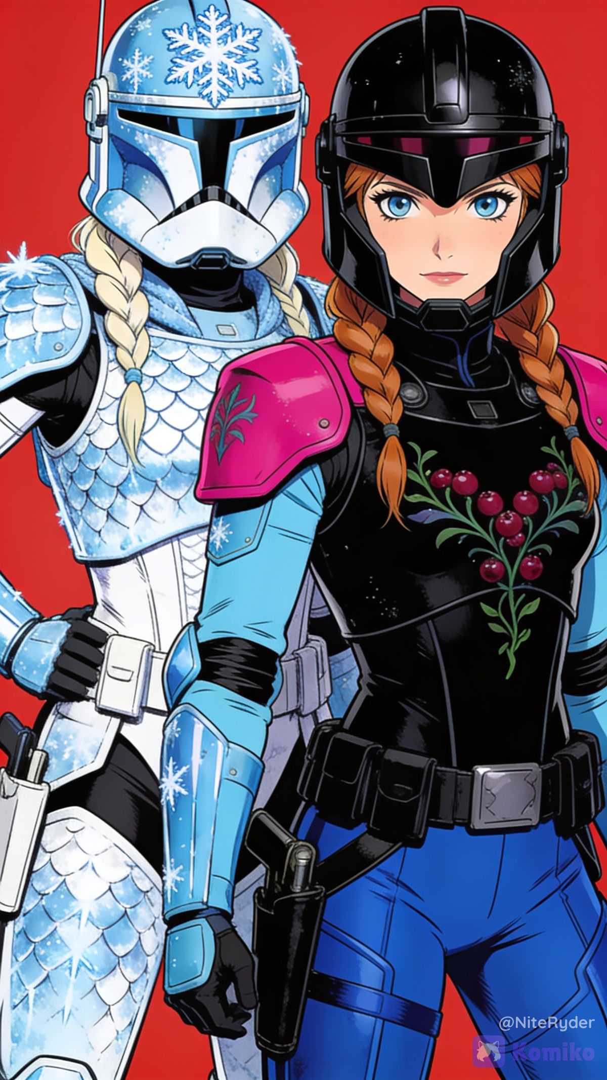 Mando Anna and Elsa