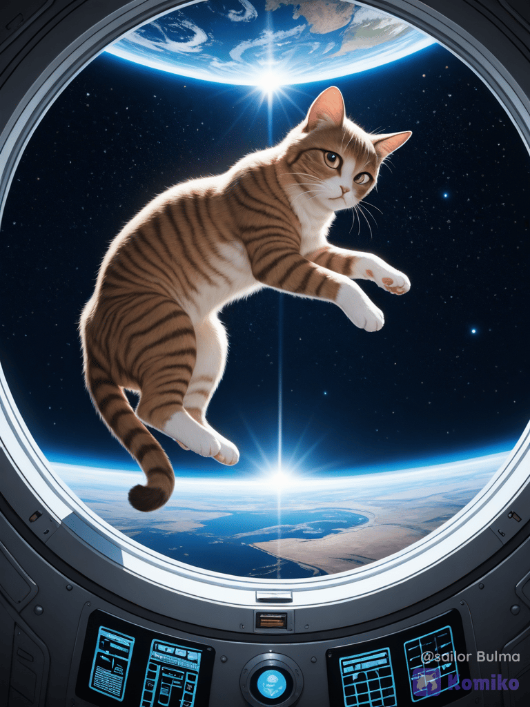 Le chat dans l'espace