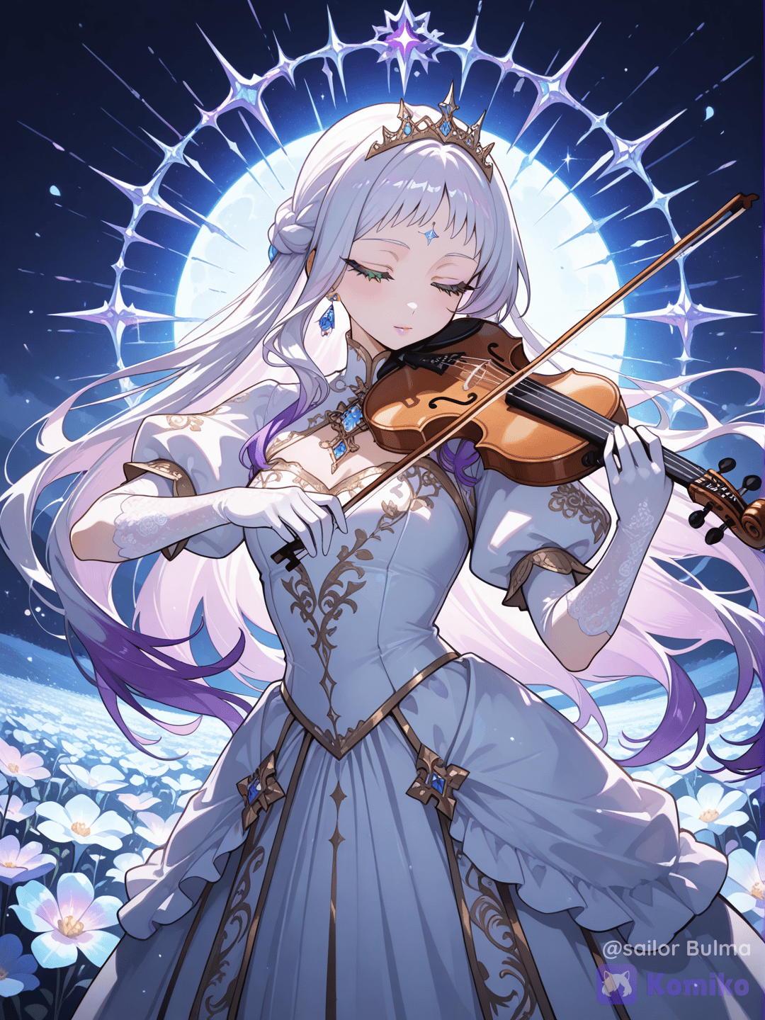 La Princesse Gourmande joue au violon