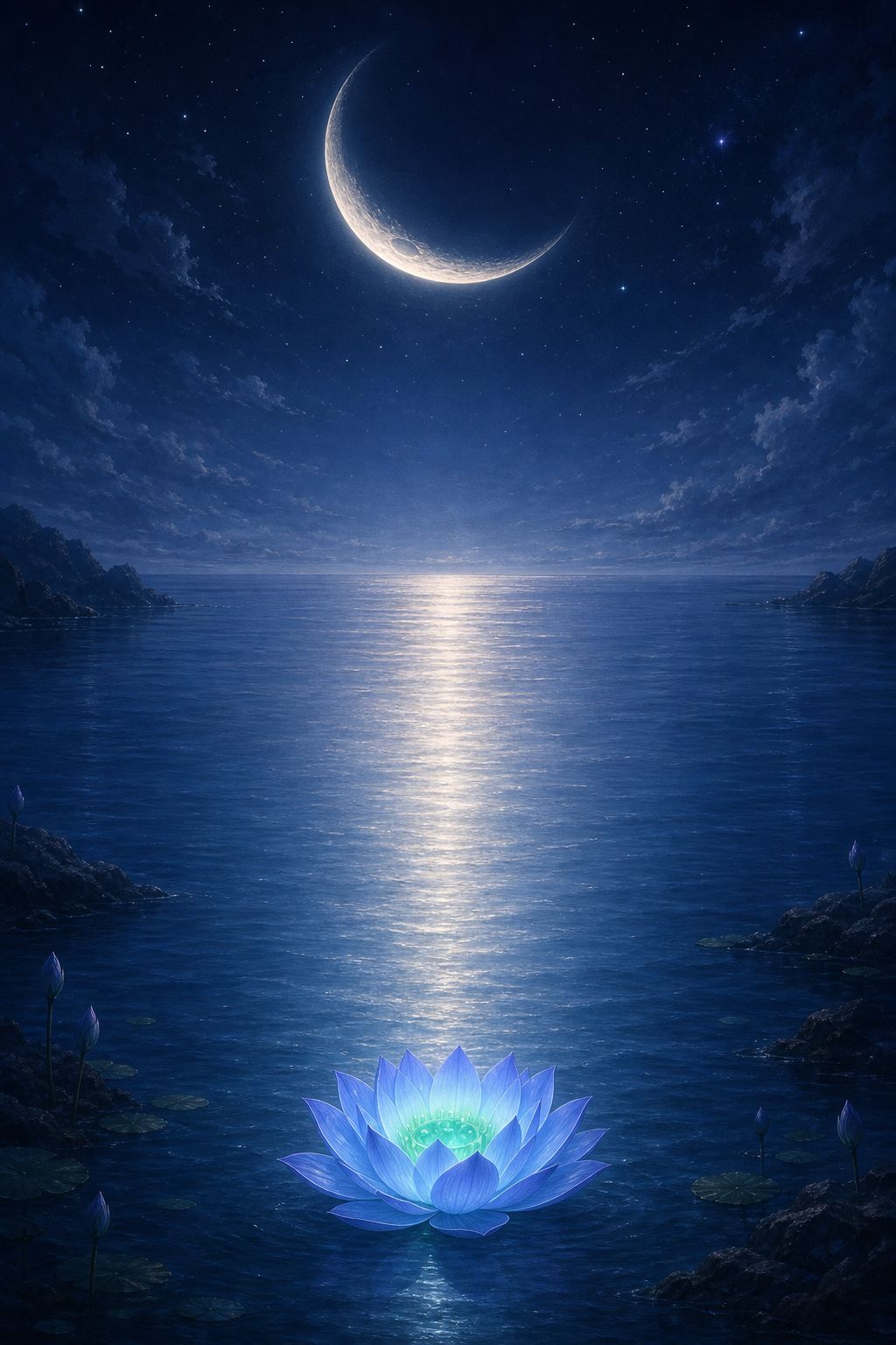 Moon and Lotus