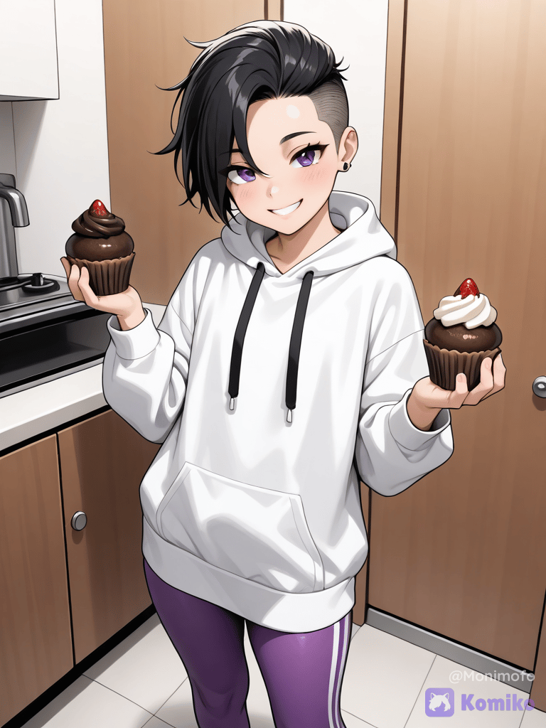 "There are three small cakes to choose from; which one do you want?"
