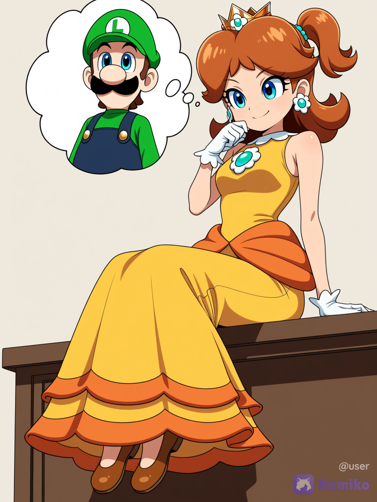 Daisy pensando en Luigi