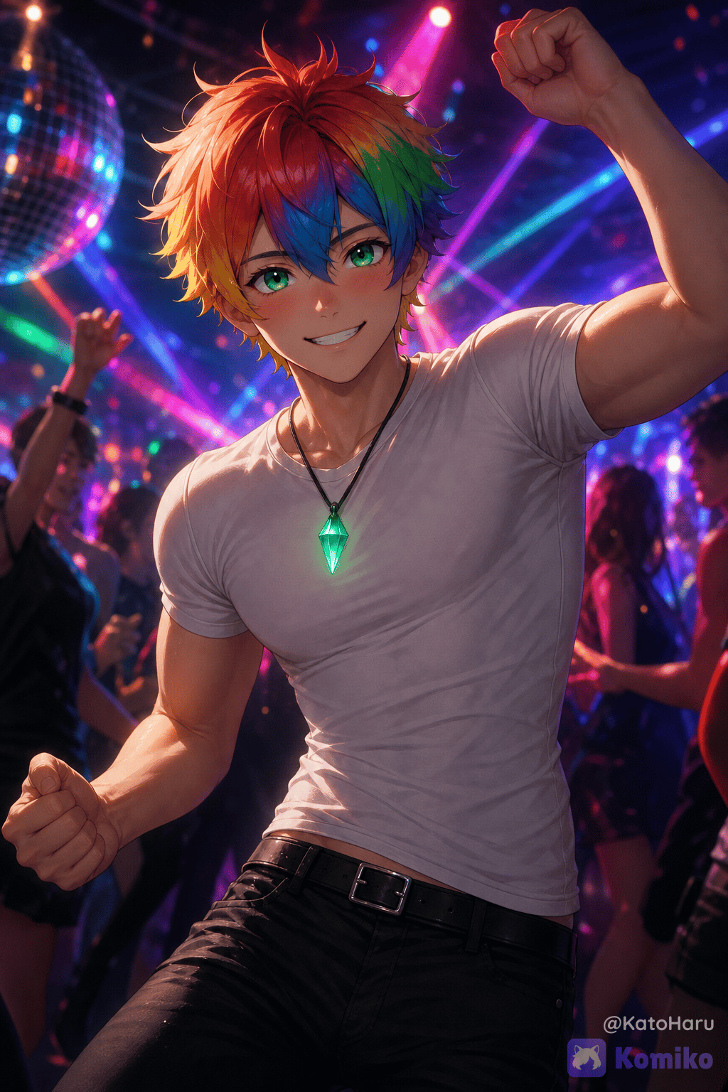 Late-night dancing at the club.