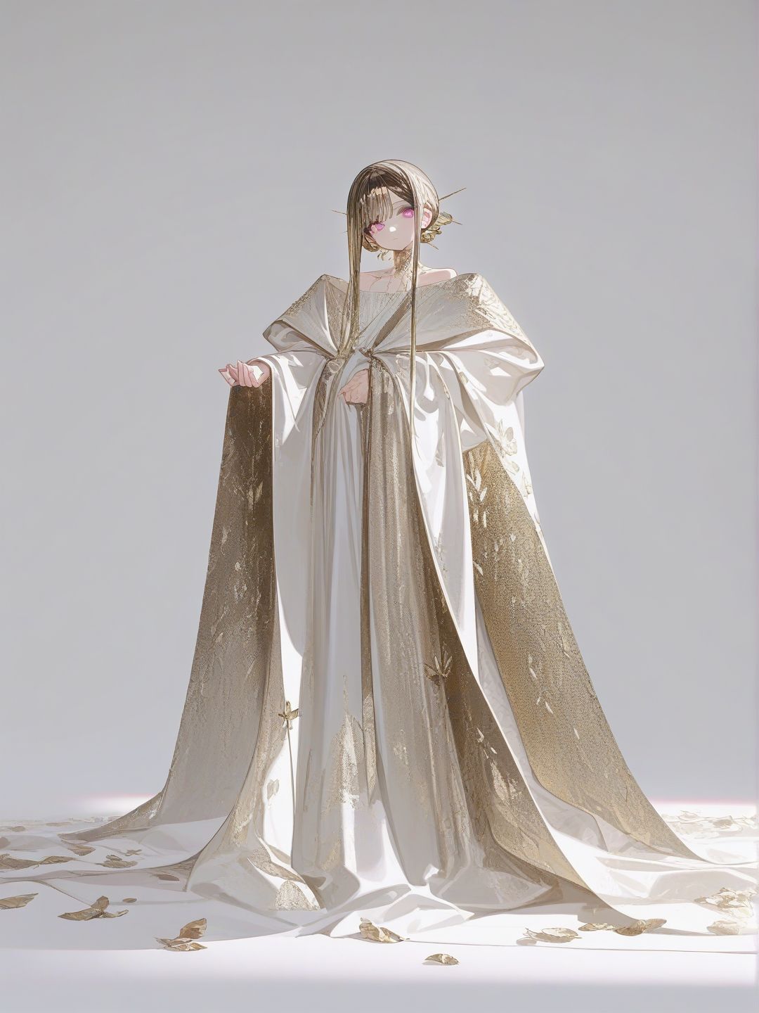 elegant gold leaf lady