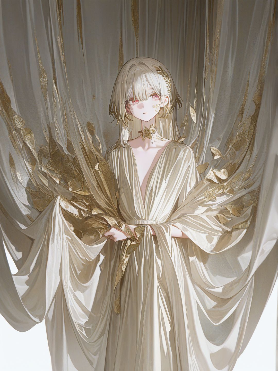 elegant gold leaf lady