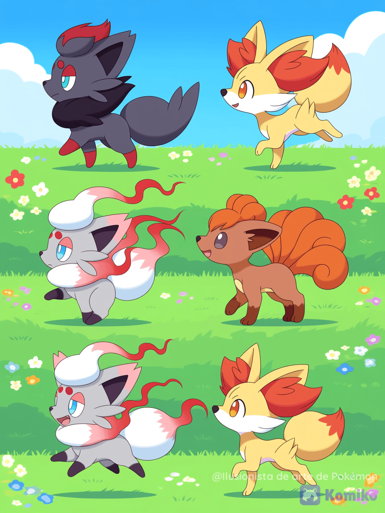 Paseo de Pokémon zorros