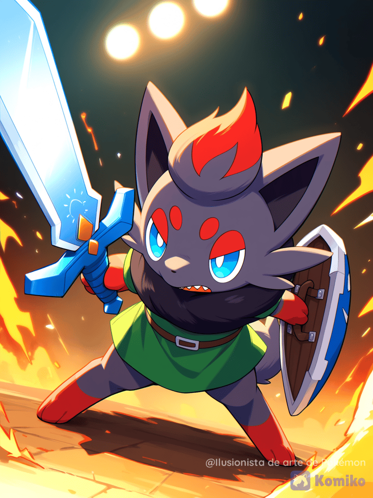 Link Zorua en una batalla