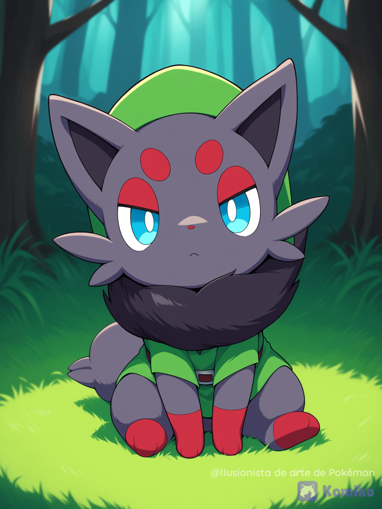 Zorua link en un bosque