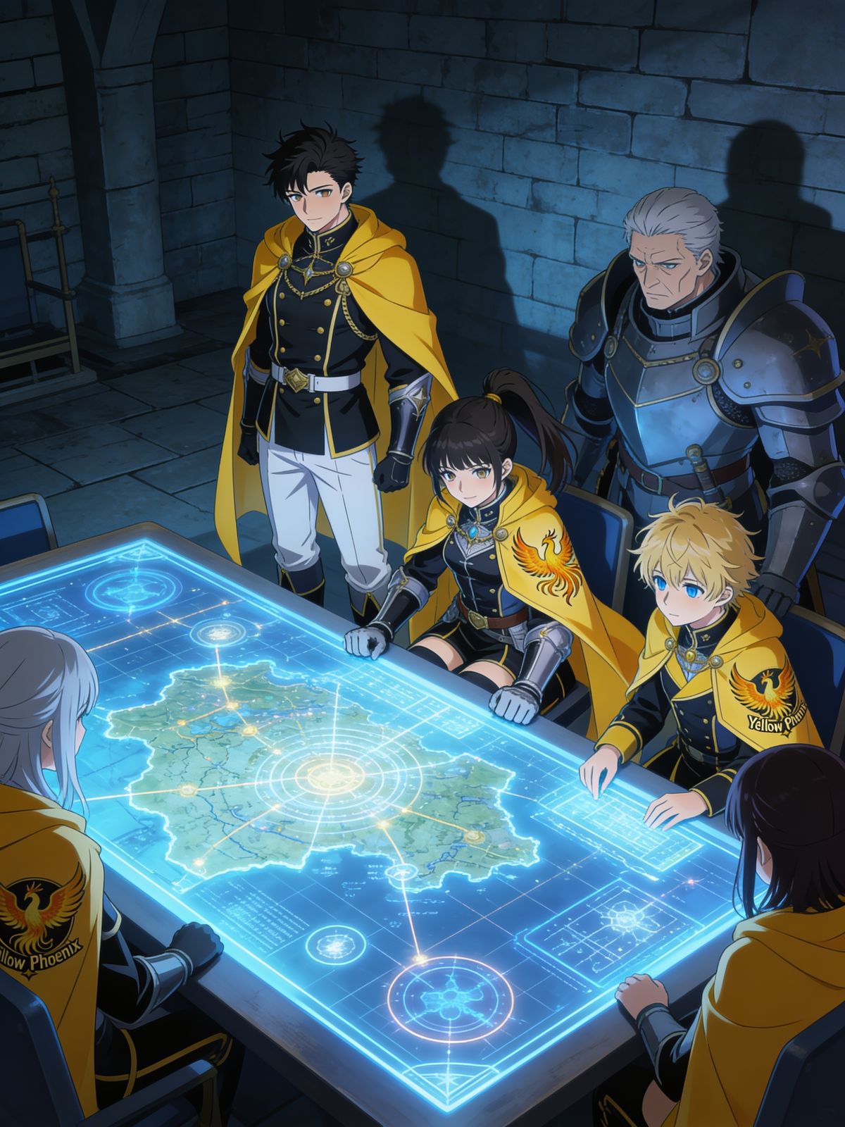 A meeting between the Yellow Pheonix Magic Knights