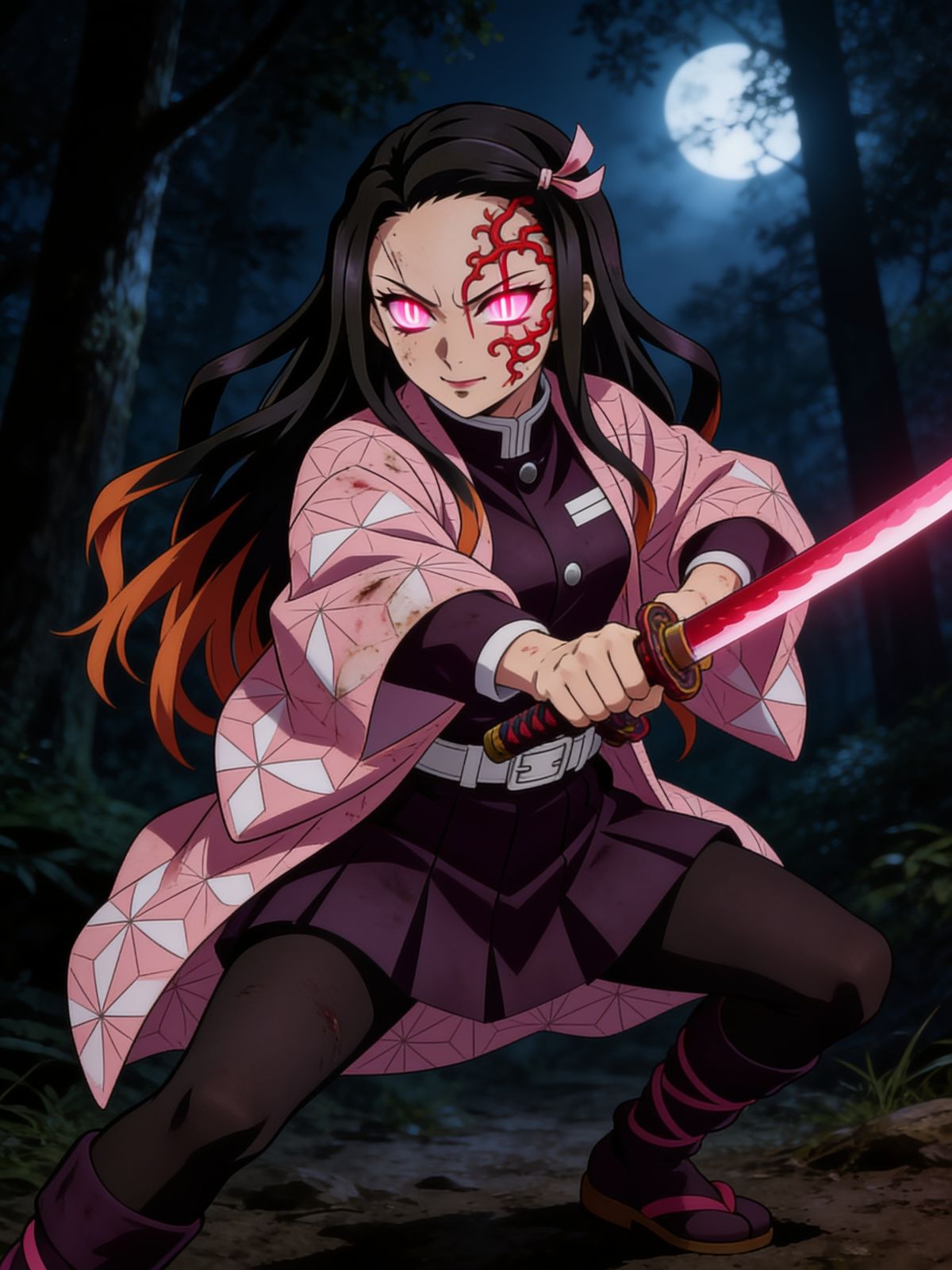My attempt to give Nezuko a demon slayer mark