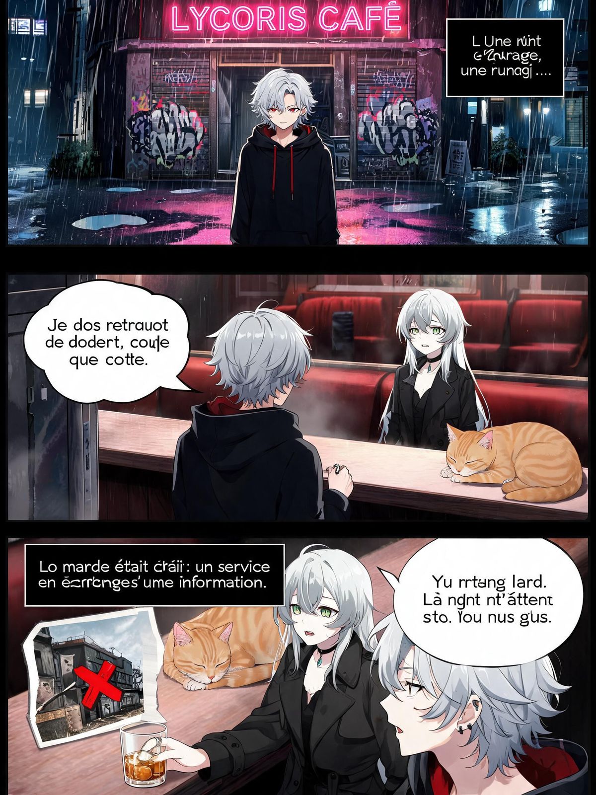 Pluie et secrets au Lycoris ☔😺