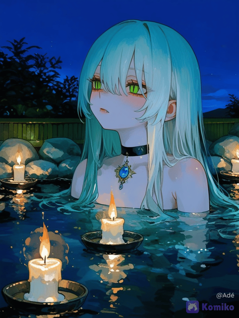 Nuit magique au onsen 🕯️💙