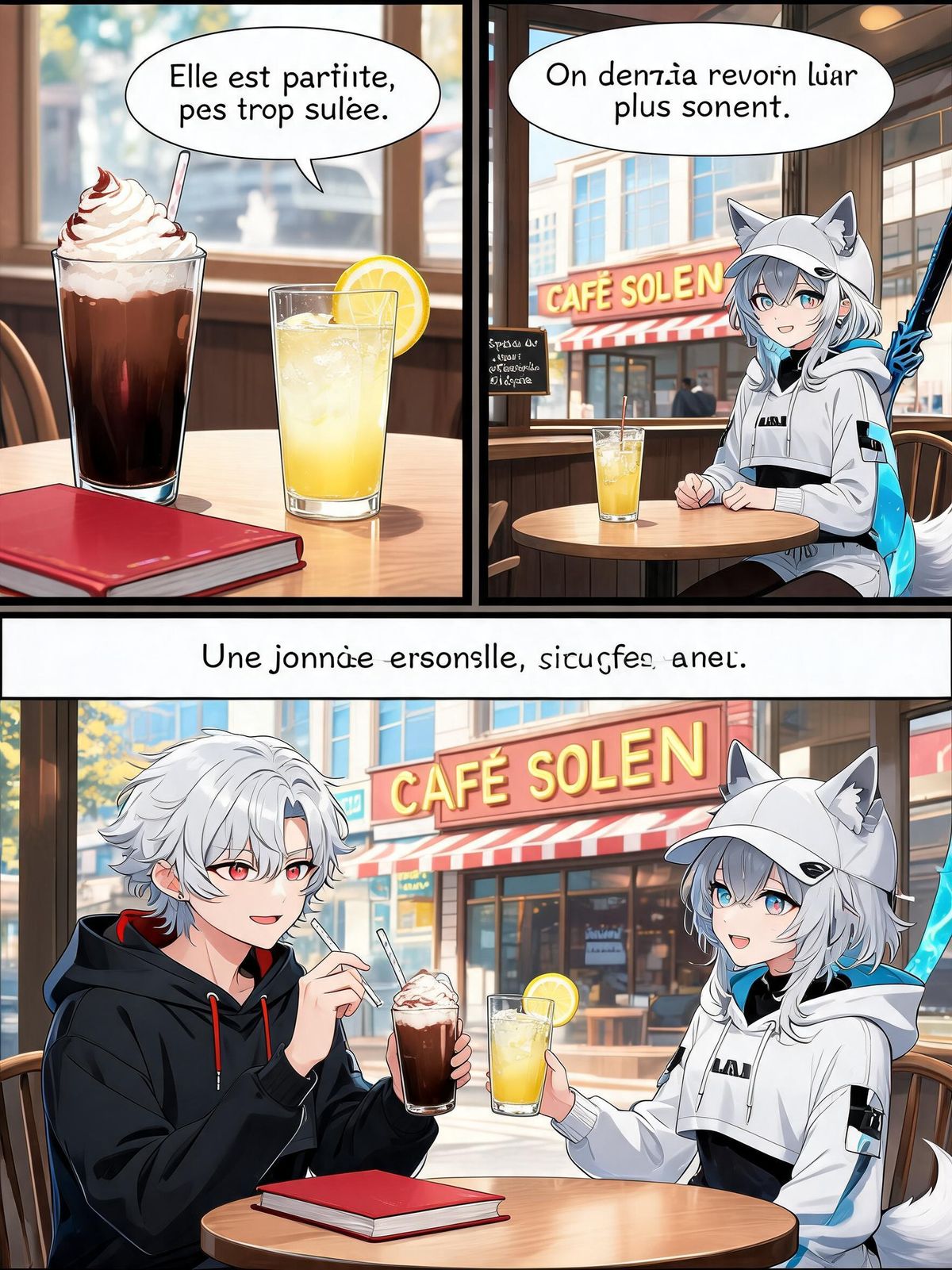 Akane et Hakari au café ☀️