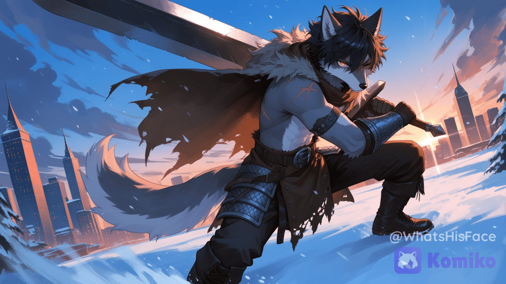 Big sword, bigger attitude.