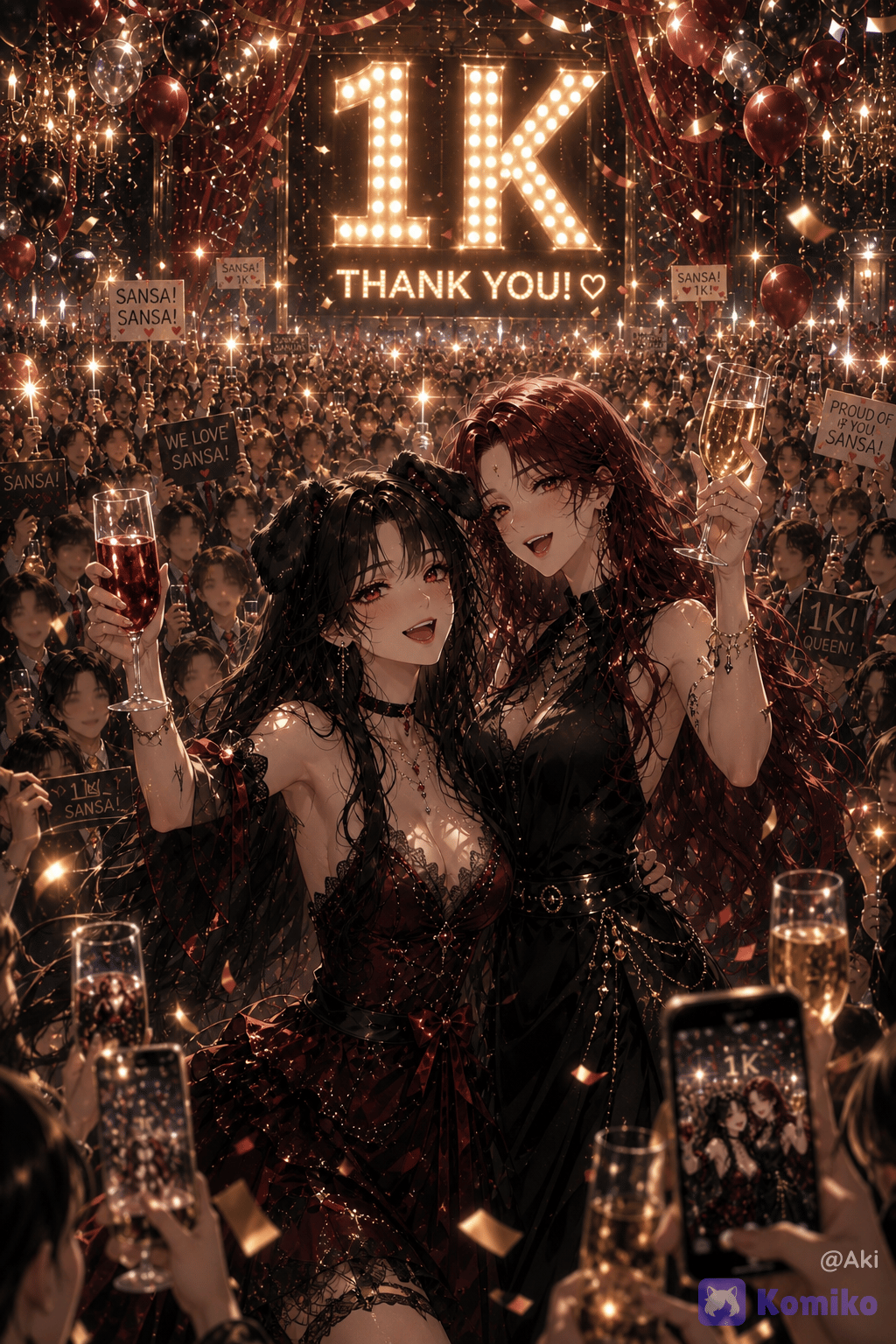 Sansa reaches 1K! 🖤🎉